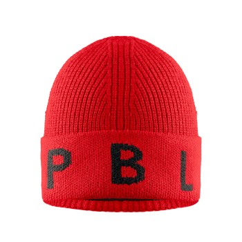 Womens knitted beanie scarlet red Bini