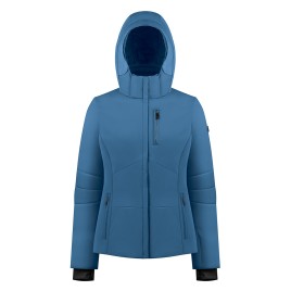 Womens stretch ski jacket twilight blue Emma