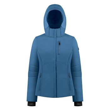 Womens stretch ski jacket twilight blue Emma