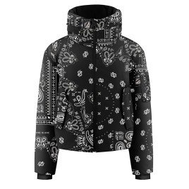 Womens ski jacket paisley black Julie