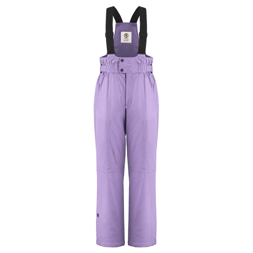 Womens ski bib pants lavender purple Jess