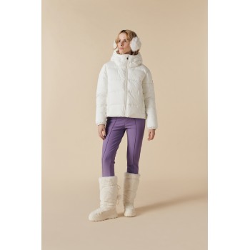 Womens synthetic down ski jacket natural white Chloe