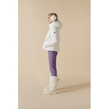Womens synthetic down ski jacket natural white Chloe