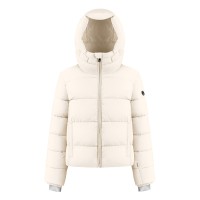 Womens synthetic down ski jacket natural white Chloe