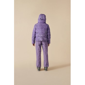 Womens synthetic down ski jacket paisley purple Chloe