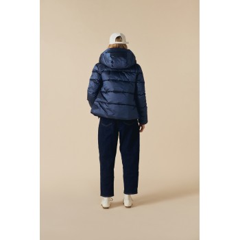 Womens synthetic down ski jacket twilight blue Celia