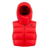 Womens down vest scarlet red Cindy