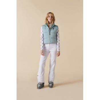 Womens synthetic down vest aloe blue Charlie
