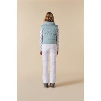 Womens synthetic down vest aloe blue Charlie