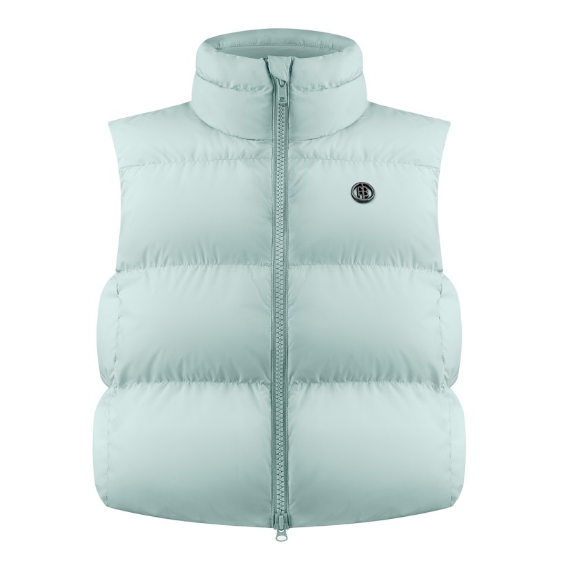 Womens synthetic down vest aloe blue Charlie