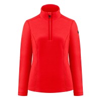 Womens micro fleece sweater scarlet red Romy