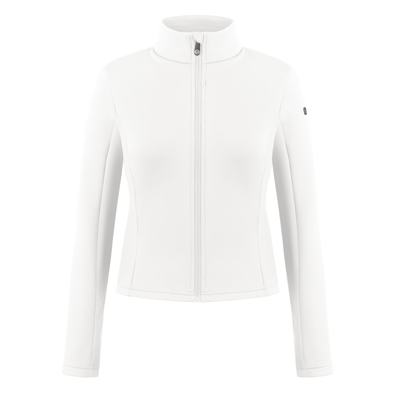 Womens stretch fleece jacket white Helen