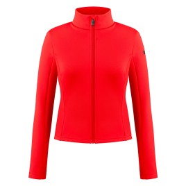 Womens stretch fleece jacket scarlet red Helen