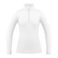 Womens base layer with zip white Mia