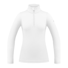 Womens base layer with zip white Mia