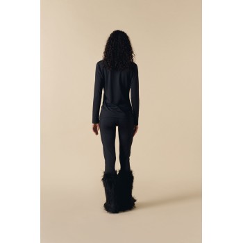 Womens base layer with zip black Mia