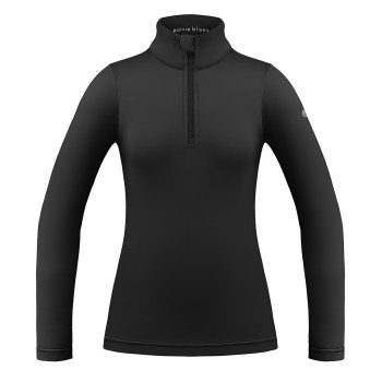 Womens base layer with zip black Mia