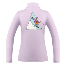 Womens base layer with zip dream purple print Mia