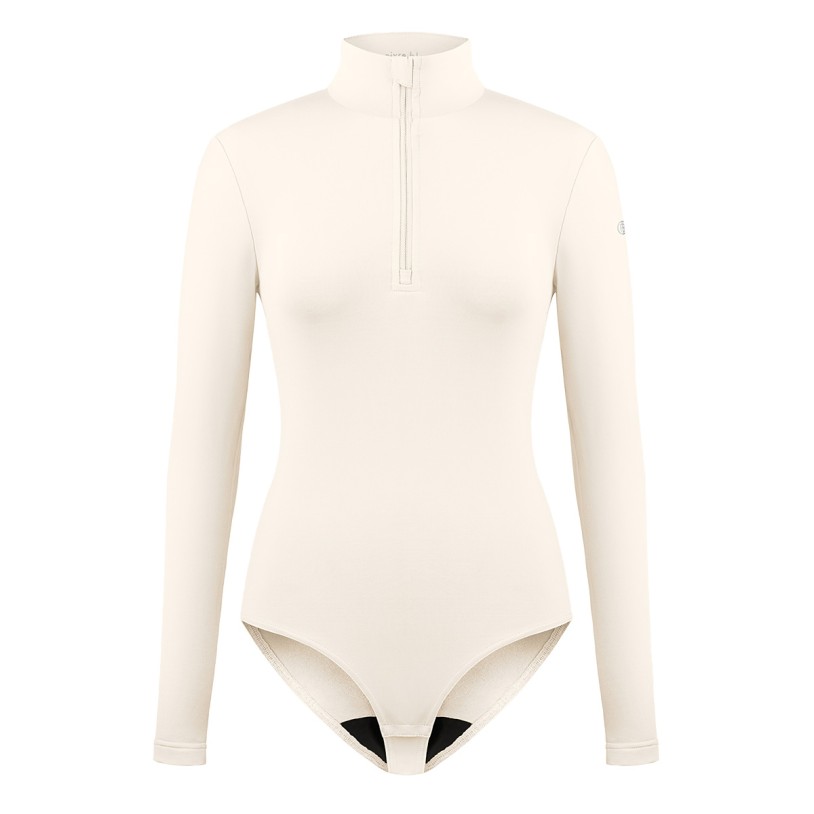 Womens base layer bodysuit natural white Mady