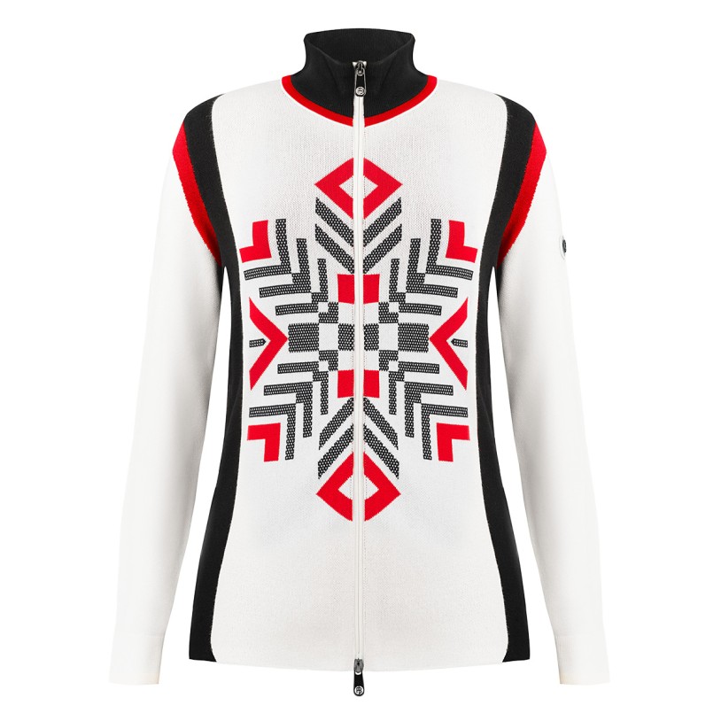 Womens knit jacket white Alice