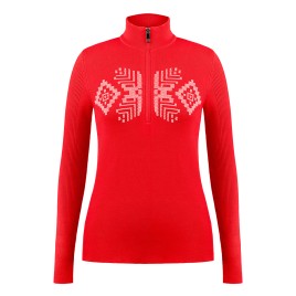 Womens knit jacket scarlet red Adele