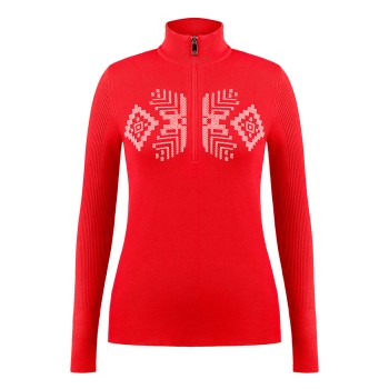 Womens knit jacket scarlet red Adele