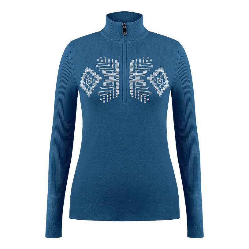 Womens knit jacket twilight blue Adele