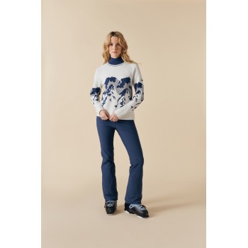 Womens knit pullover white Ambre