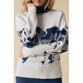 Womens knit pullover white Ambre