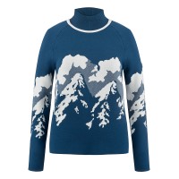 Womens knit pullover twilight blue Ambre