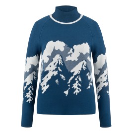 Womens knit pullover twilight blue Ambre