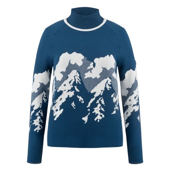 Womens knit pullover twilight blue Ambre