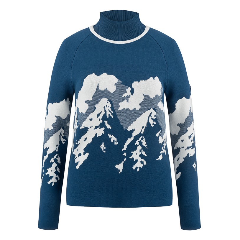 Womens knit pullover twilight blue Ambre