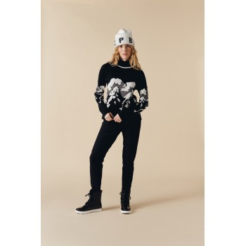 Womens knit pullover black Ambre