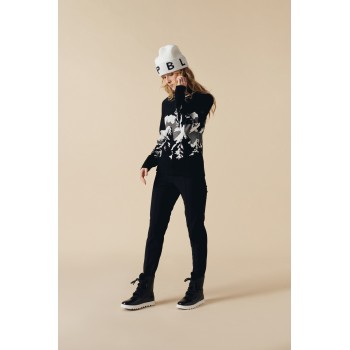 Womens knit pullover black Ambre