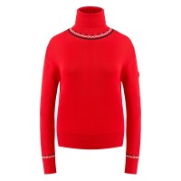 Womens knit pullover scarlet red Alba