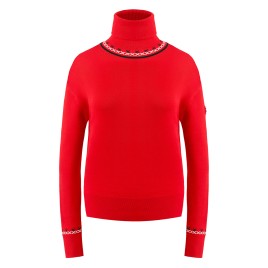 Womens knit pullover scarlet red Alba
