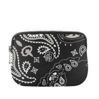 Ski belt bag paisley black Pouci