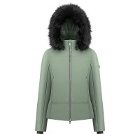 Womens stretch ski jacket lichen green