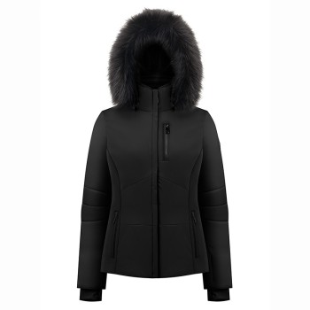 Womens stretch ski jacket black