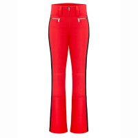 Womens stretch ski pants scarlet red/black