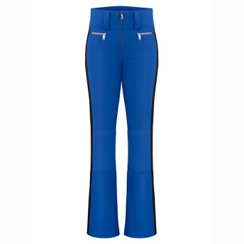 Womens stretch ski pants acid blue/black