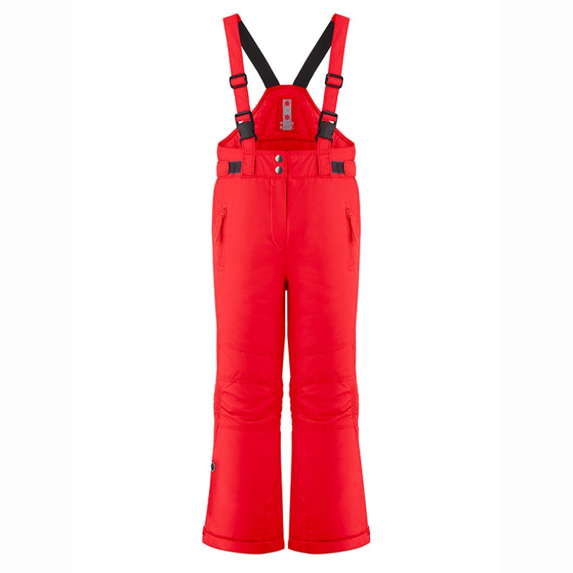 Girls ski pants scarlet red