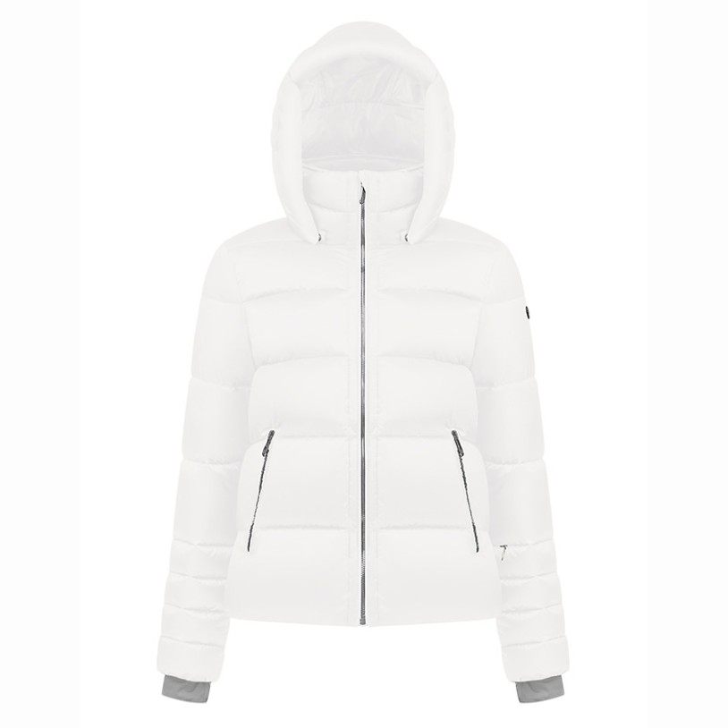 Womens synthetic down ski jacket white