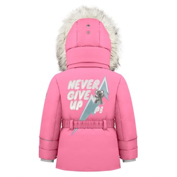 Girls synthetic down ski jacket orchid pink