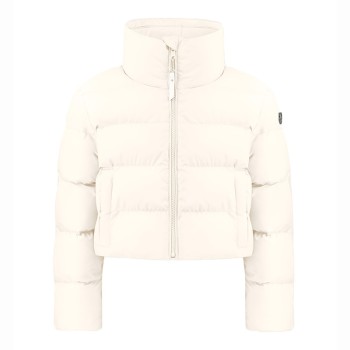 Girls synthetic down ski jacket natural white