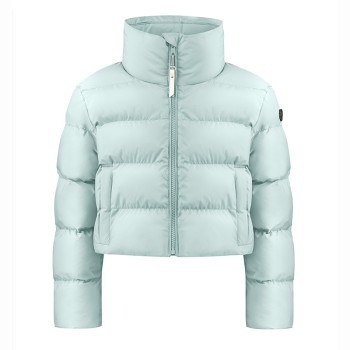 Girls synthetic down ski jacket aloe blue