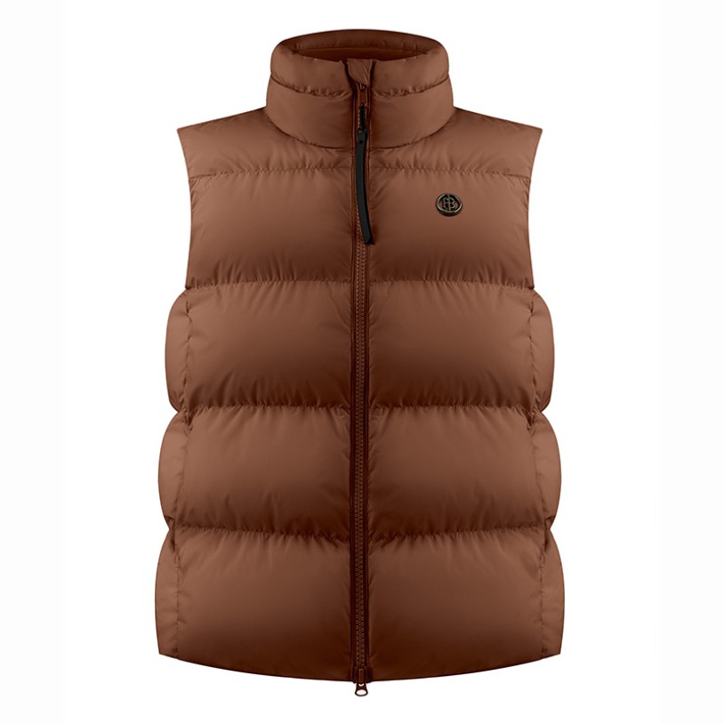 Womens synthetic down vest choco brown