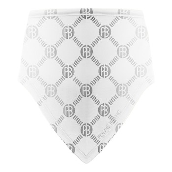 Womens neck warmer monogram white