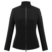 Womens stretch fleece jacket black